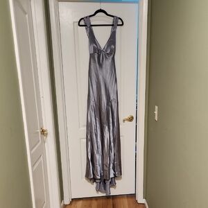 Niki Lavis Silver High Low Dress